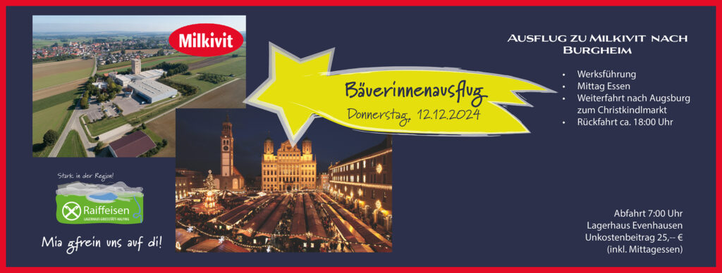 Donnerstag, 12.12.2024 Bäuerinnenausflug